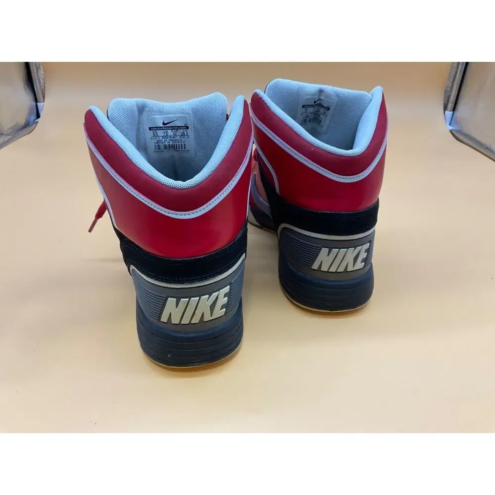 Nike‎ Mach Force Mid Sneakers 525312-601 Men's Size 8.5 Red Charcoal 2012